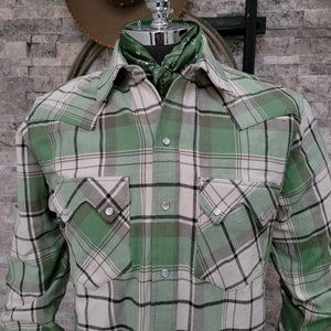 The Highwayman- Men's Woven Plaid Long Sleeve Western Shirt