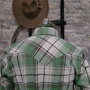The Highwayman- Men's Woven Plaid Long Sleeve Western Shirt