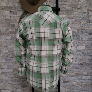 The Highwayman- Men's Woven Plaid Long Sleeve Western Shirt