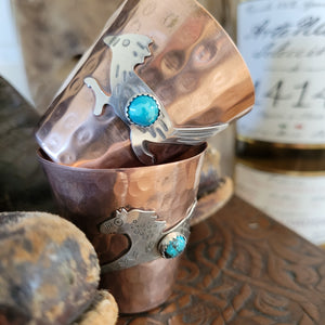 Shot Glass- Copper & Sterling with Turquoise