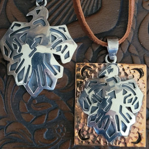 Pendant Necklace- Large Silver Thunderbird