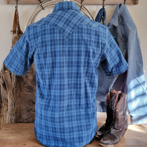 Highwayman- Men's Short Sleeve Indigo Plaid Shirt