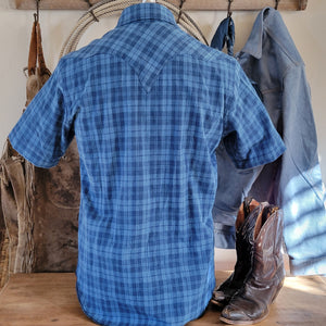 Highwayman- Men's Short Sleeve Indigo Plaid Shirt