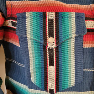 Jack of All Trades- Blue Serape Shirt Jacket