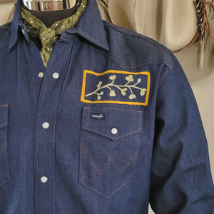 Vintage Western Shirt- Chainstitched Wrangler Denim #2
