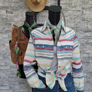 Shirt- Women's Serape Stripe Western