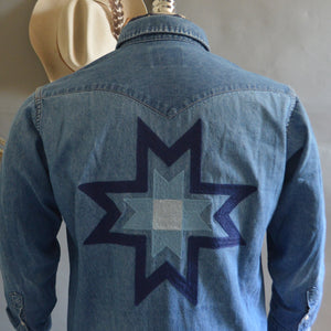 Vintage Shirt- Barnyard Blues Wrangler Western Denim #1