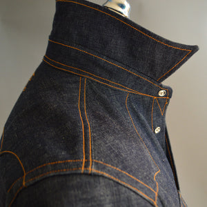 The Rambler- Men's Bootstitched Indigo Selvedge Denim Western Shirt