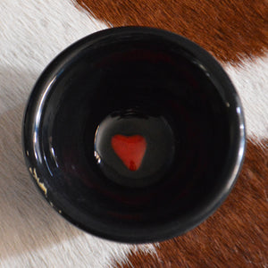 Ring Dish- Black Conversational Heart