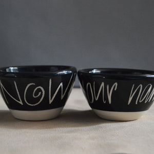 Ring Dish- Black Conversational Heart