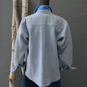 Shirt Jacket- Women's Deadstock Wool/Satin