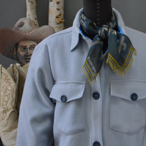 Shirt Jacket- Women's Deadstock Wool/Satin