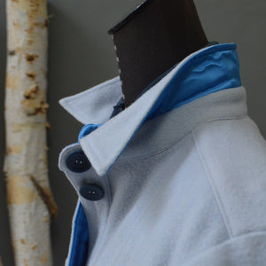 Shirt Jacket- Women's Deadstock Wool/Satin