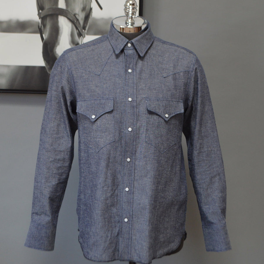 The Stockman- Men's Selvedge Chambray Western Shirt