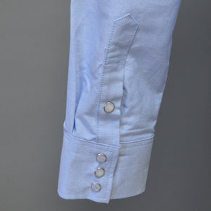 The Cattleman- Men's Blue Oxford Western Shirt