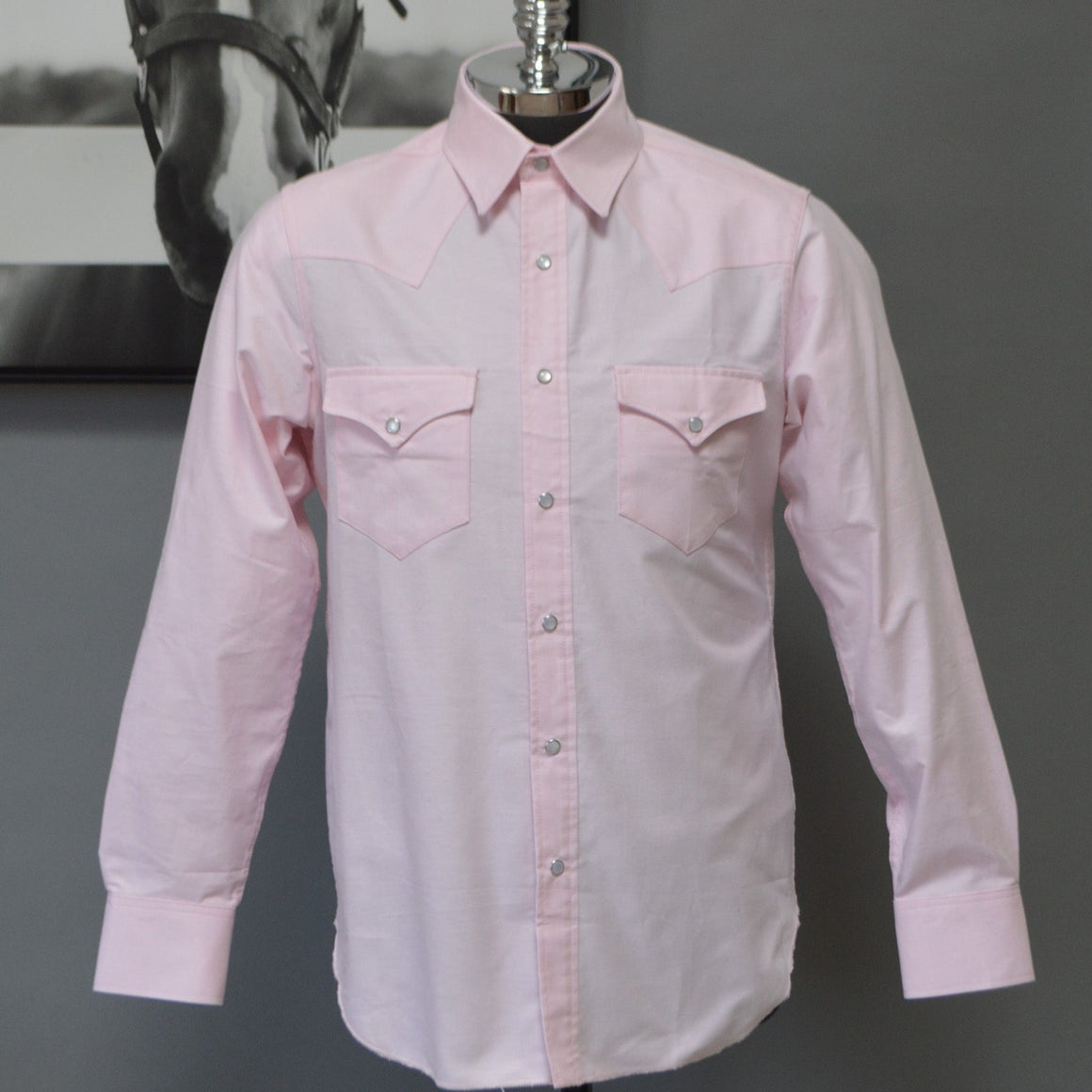 The Cattleman- Men's Pink Oxford Western Shirt