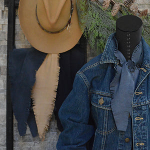 Bandana- Suede Fringed Scarf