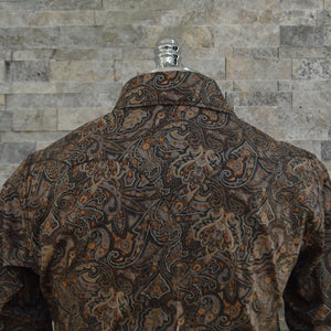 The Cowboy- Men's Brown Paisley Western Shirt