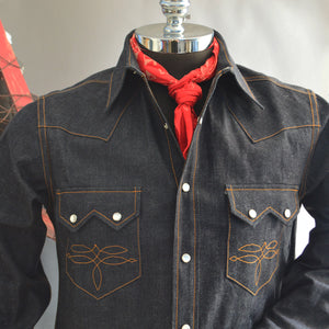 Highwayman- Men's Selvedge Denim Western Shirt