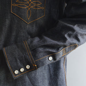 Highwayman- Men's Selvedge Denim Western Shirt