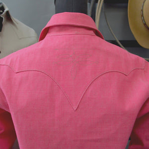 Highwayman- Men's Dark Pink Selvedge Western Shirt