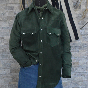 Highwayman- Men's Spruce Suede Western Shirt