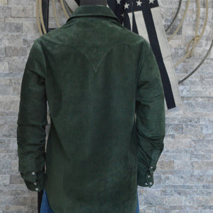 Highwayman- Men's Spruce Suede Western Shirt