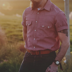 Highwayman- Men's Short Sleeve Chambray Shirt