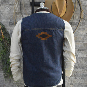Vintage Vest- Men's Roebuck's Suede Patch