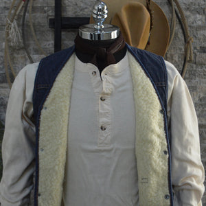 Vintage Vest- Men's Roebuck's Suede Patch