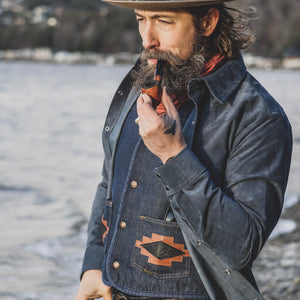 Vintage Vest- Men's Roebuck's Suede Patch