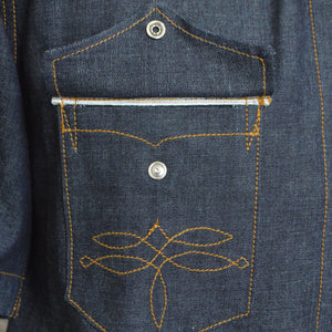 The Rambler- Men's Bootstitched Short Sleeve Selvedge Denim Western Shirt
