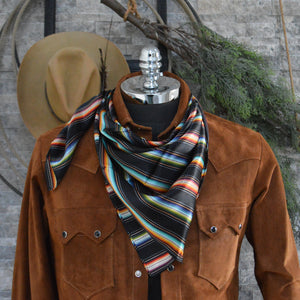 Range Bandana- Black Serape Silk