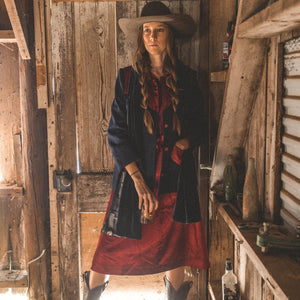 Cowgirl Jacket- Deadstock Wool/Satin (Navy)